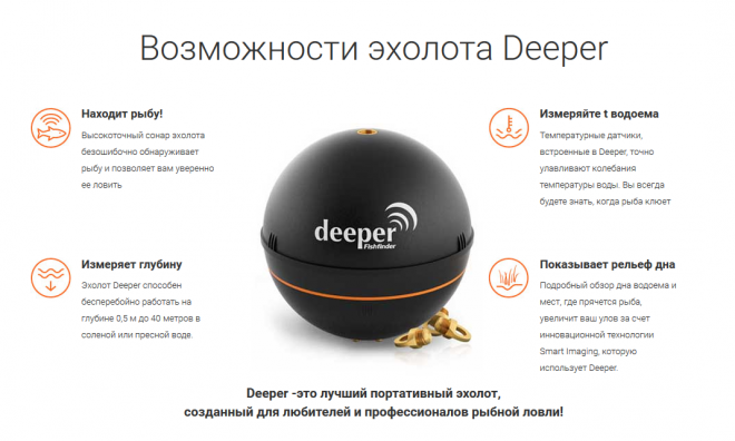 эхолот deeper smart fishfinder отзывы