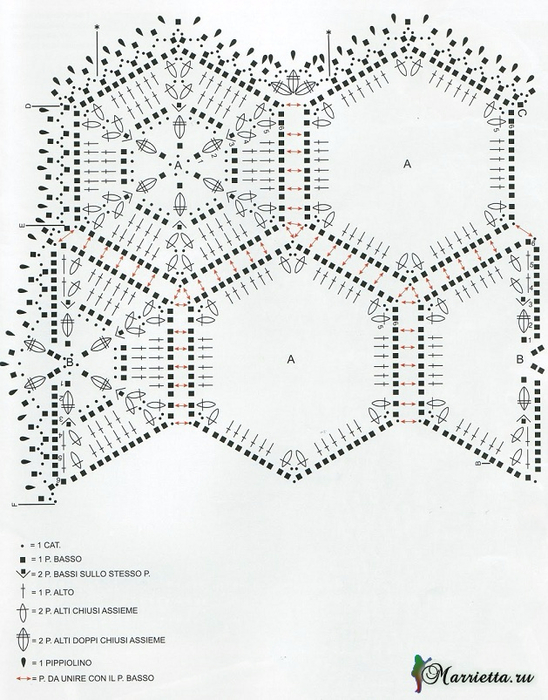 Детский плед крючком шестиугольными мотивами (3) (548x700, 352Kb)