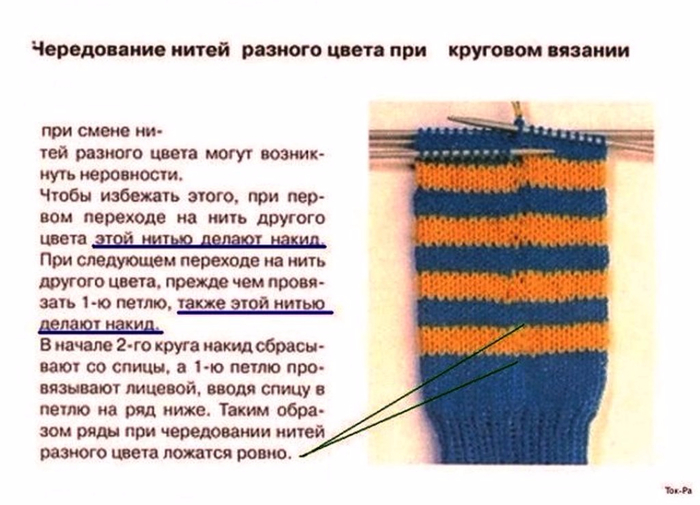 Незаметная смена нити при круговом вязании крючком 92