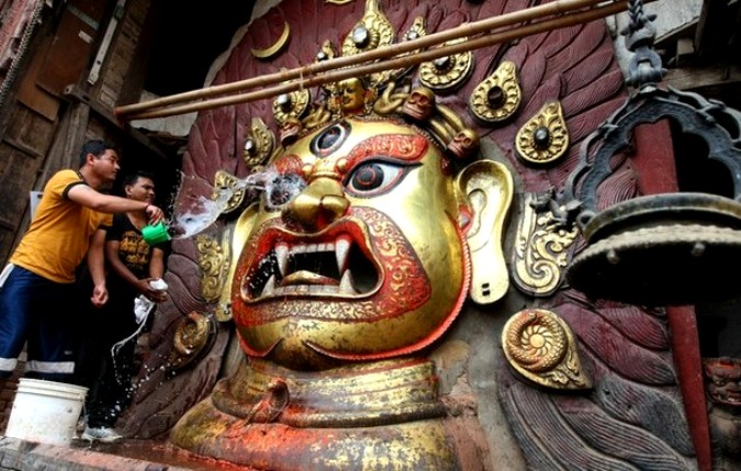 Индра Джатра фестиваль (Indra Jatra Festival) в Катманду, Непал , 20 сентября 2010 года. 