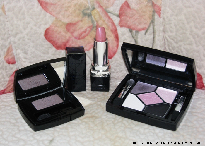 Chanel 87 Taupe grise, Dior Rouge 264, Dior 808 Pink design
