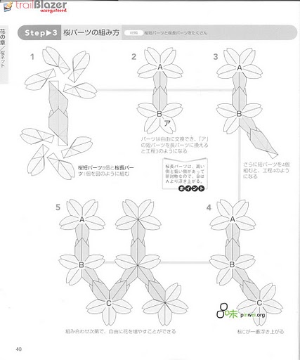  схема штор из бумажных цветов