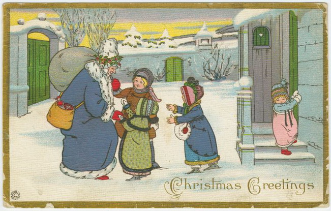 Vintage Christmas cards/Винтажные рождественские открытки (651x415, 134Kb)