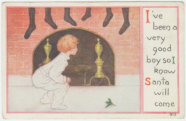 Vintage Christmas cards/Винтажные рождественские открытки (651x425, 102Kb)
