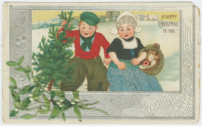 Vintage Christmas cards/Винтажные рождественские открытки (650x407, 122Kb)