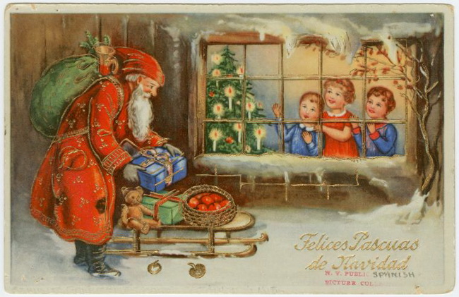 Vintage Christmas cards/Винтажные рождественские открытки (650x421, 119Kb)