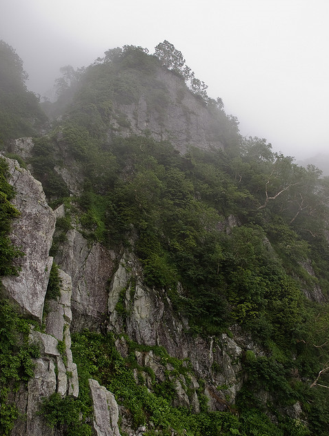 Дорога на горе Tateyama Kurobe