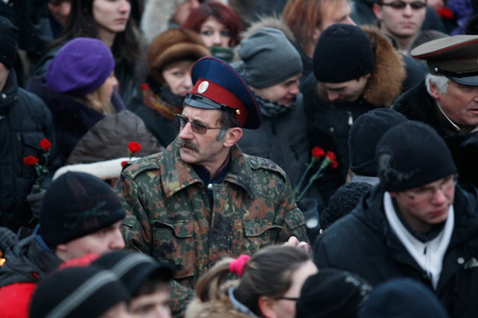 Митинг памяти погибшим в Домодедово