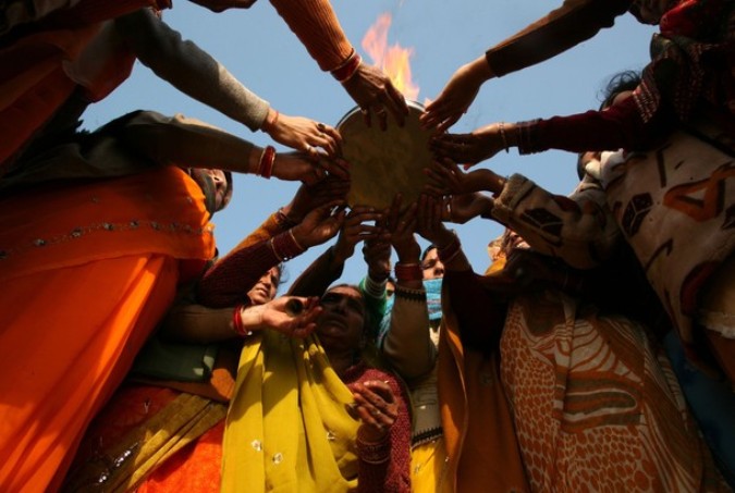 Магх Мела фестиваль (Magh Mela festival) в Аллахабад, 8 февраля 2011 года.