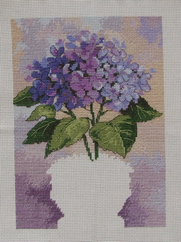 Dimensions. Hydrangea in Bloom (374x500, 123Kb)