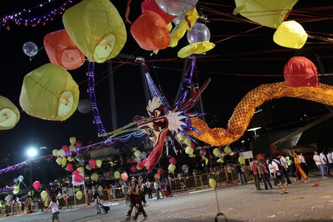 Чингай (Chingay) парад в Сингапуре, 11 февраля 2011 года.