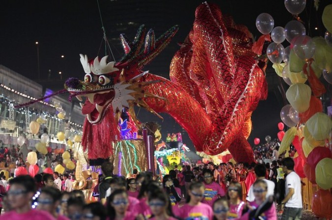 Чингай (Chingay) парад в Сингапуре, 11 февраля 2011 года.