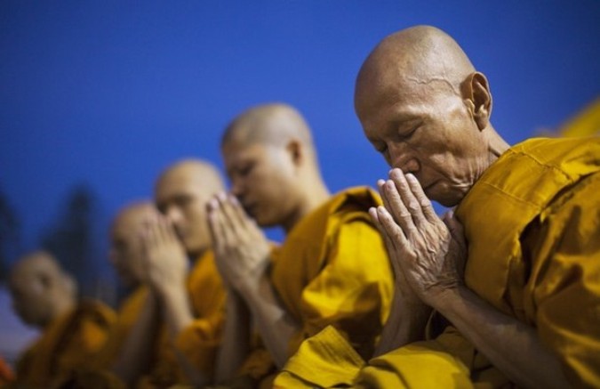 Магха Пуджа (Magha Puja) в Бангкоке, Таиланд, 18 февраля 2011 года.