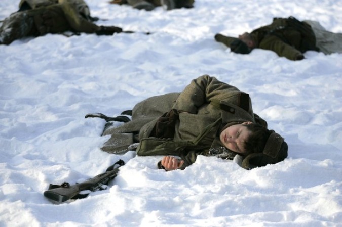 Солдаты русской армии прошли по Санкт-Петербургу, 23 февраля 2011 года.