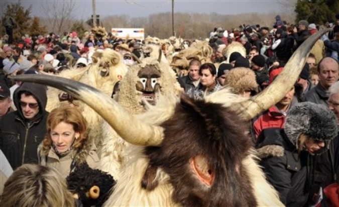 Бушо карнавал (Busho Carnival), Мохач, Венгрия, 5 марта 2011 года.