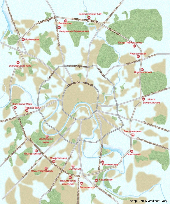 Московское транспортное кольцо схема 3