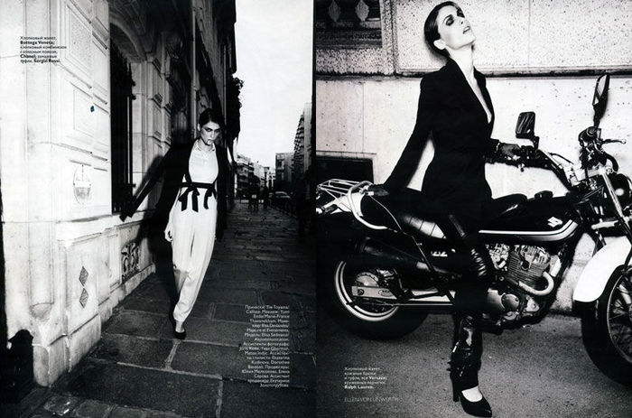 Женские наряды в мужском стиле журнал Vogue Russia декабрь 2010.