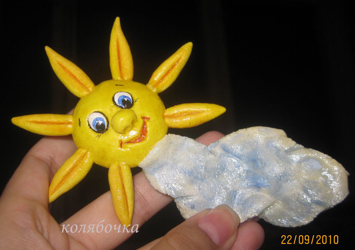 Поделка из пластилина солнце 84
