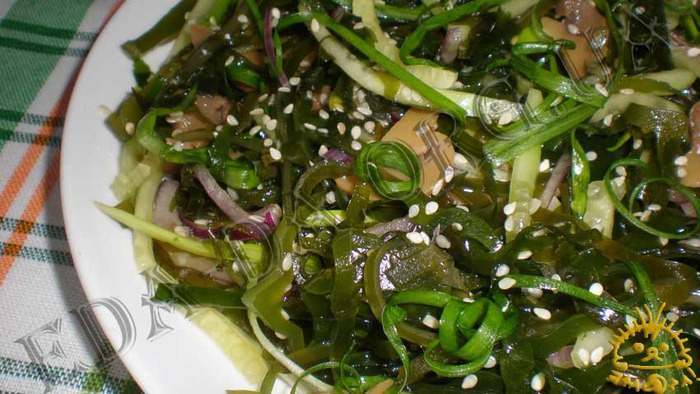 Салат с морской капустой консервированный Салат с морской капустой консервированный