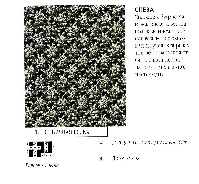 Вязание узора три из одной 89