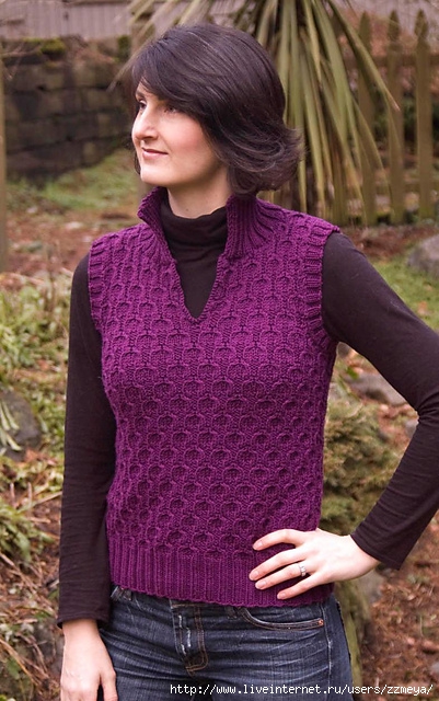 Woman's Textured Sleeveless Pullover (C179) by Melissa Leapman (401x640, 225Kb)
