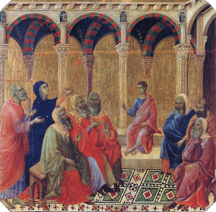 Дуччо ди Буонисенья (1255-1319) / Duccio Di Buoninsegna 0Duccio_DisputaDiGesu (700x689, 301Kb)