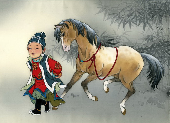 Художник Caroline Young/Детский восточный гороскоп year of the horse - boy Follow-The-Apple (700x508, 107Kb)