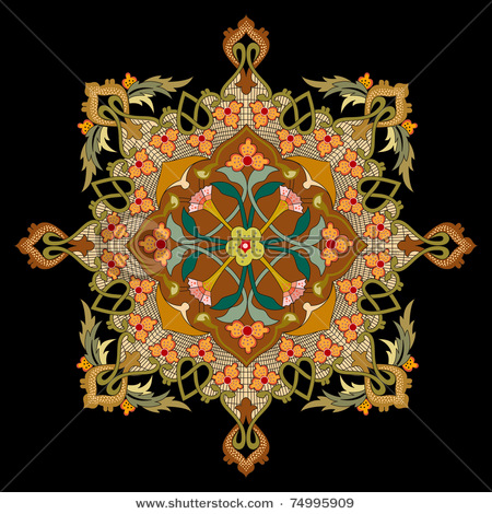 stock-vector-flower-pattern-in-old-gothic-frame-on-the-black-background-74995909 (450x470, 120Kb)