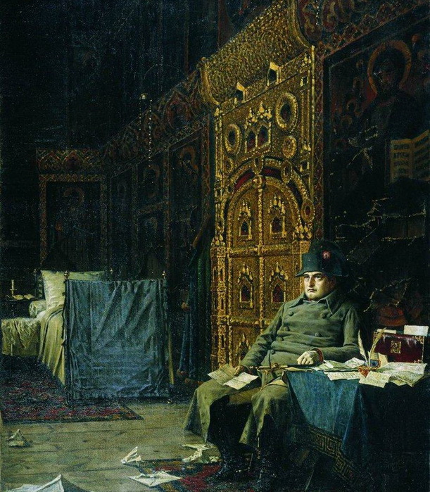 Художник Василий Верещагин/Война 1812 года bonapart (611x700, 205Kb)