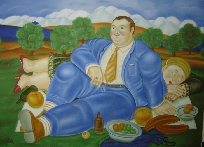 Ботеро Фернандо. Рисует очень толстых и людей и животных Fernando Botero Angulo09 (700x504, 148Kb)