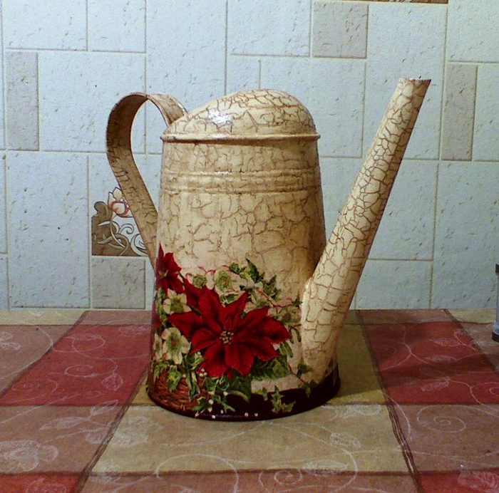 Лейка оцинкованная декупаж Лейка оцинкованная декупаж