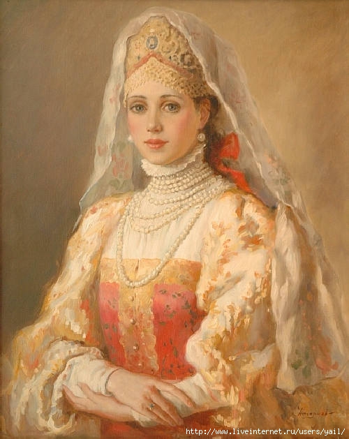 Russian Beauty in Gold Costume A (500x629, 155Kb)