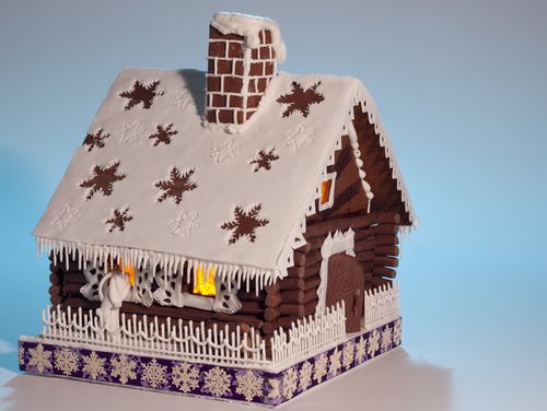 Рождественский домик из печенья