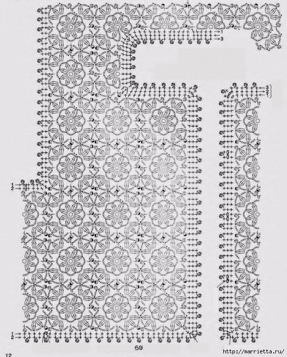 Цветочный жакет для девочки из круглых мотивов крючком (4) (563x700, 345Kb)