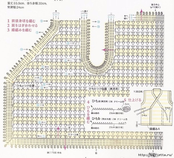 Детский жилет крючком. Схема (3) (612x556, 356Kb)