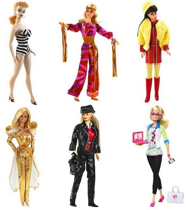 Эволюция куклы Барби с годами