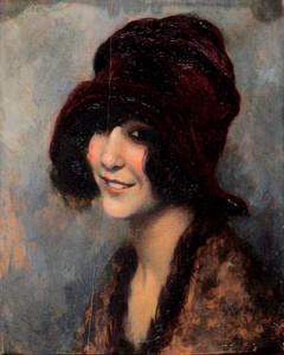 Léo Fontan - Jeune Femme au Chapeau (410x513, 145Ko)