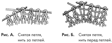 Вязание снятой петлей Вязание снятой петлей