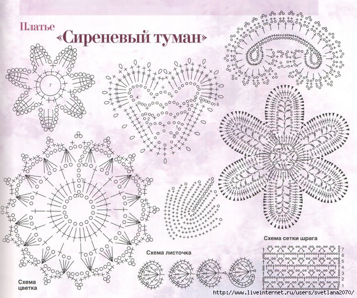 Ирландское вязание крючком цветов схемы и описание с Ирландское вязание крючком цветов схемы и описание с