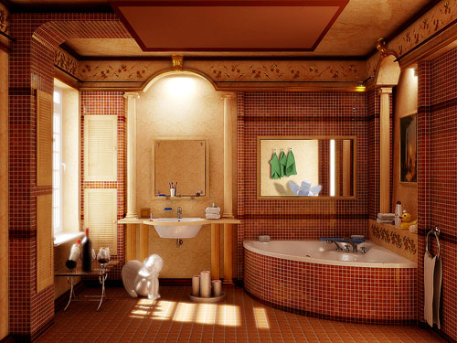 Фотографии интерьеров ванных комнат и история появления ванной