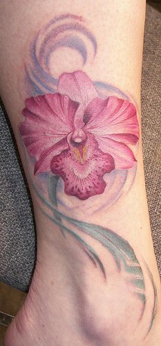 Фото и значение татуировки Орхидея.  76879472_648226589