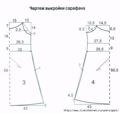 Сарафан для выкройки 54 размер Сарафан для выкройки 54 размер