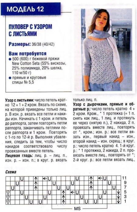 Схемы вязания свитеров на спицах бесплатно Схемы вязания свитеров на спицах бесплатно