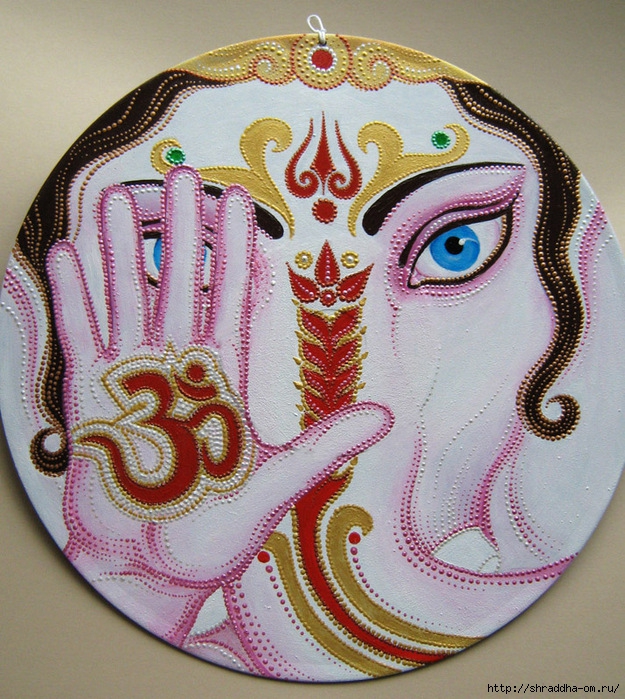 Ganesha (12), акрил, автор Shraddha, 1 (625x700, 409Kb)
