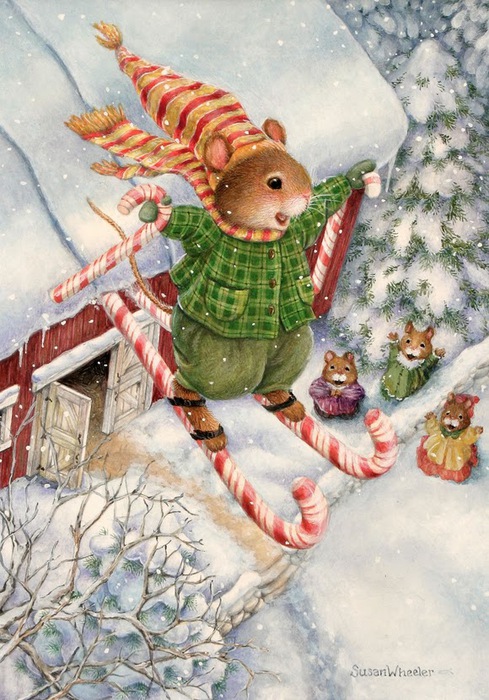 Oliver & Peppermint Skiis Susan Wheeler (489x700, 149Kb)