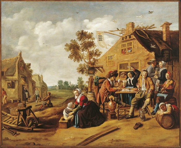 4000579_Jan_Miense_Molenaer__Gezelschap_voor_de_herberg_De_Kroon1 (700x572, 373Kb)