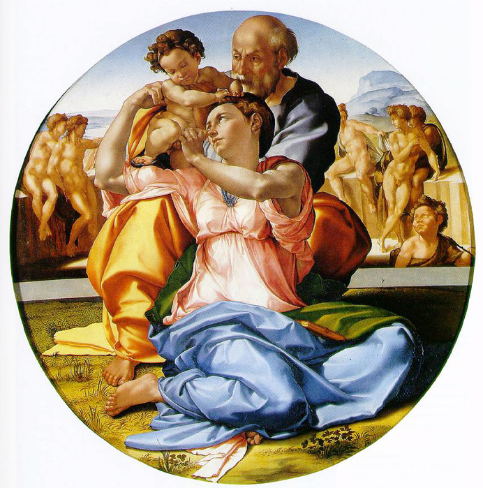 Святое семейство Тондо Дони 1503—1504 (692x699, 371Kb)