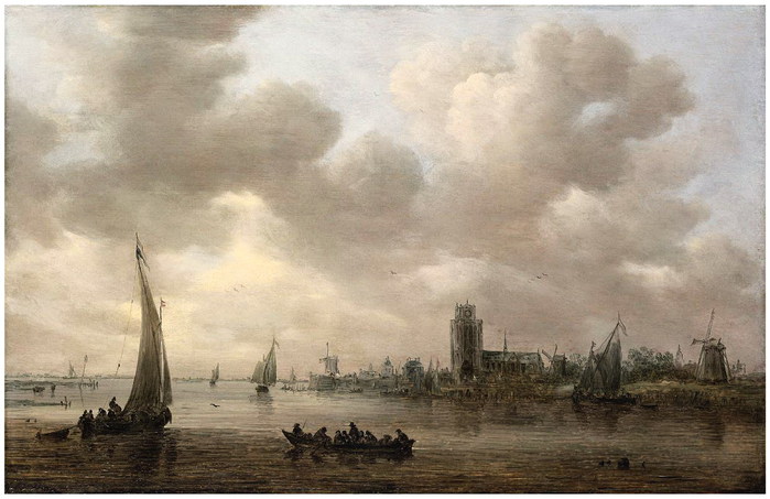 Jan Josefsz. van Goyen (Leiden 1596-1656 The Hague) A view of the Maas with Dordrecht beyond 39.4 x 61 cm (700x453, 79Kb)