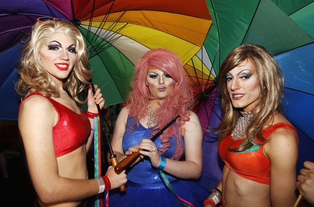 Пропаганда однополых браков на 34-ом Марди Гра фестивале в Сиднее, Австралия, 03 марта 2012 года.