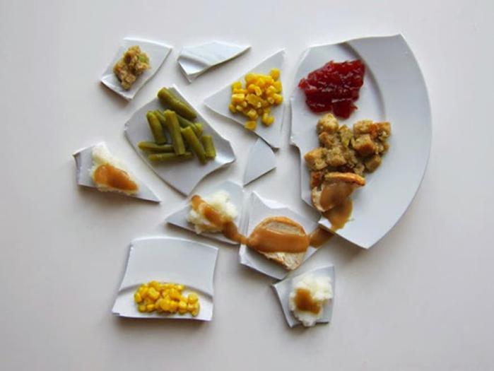 Как выглядят тарелки известных художников на День благодарения